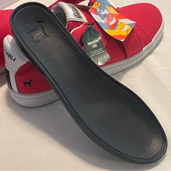 NWT GOATS 🐐RED Canvas Sneakers Womens 10 - Picture 9 of 9